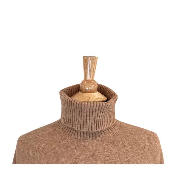 J.Crew Wool/Alpaca Blend Relaxed Fit Tan/Camel Turtleneck Sweater, Size XS - Picture 2 of 10